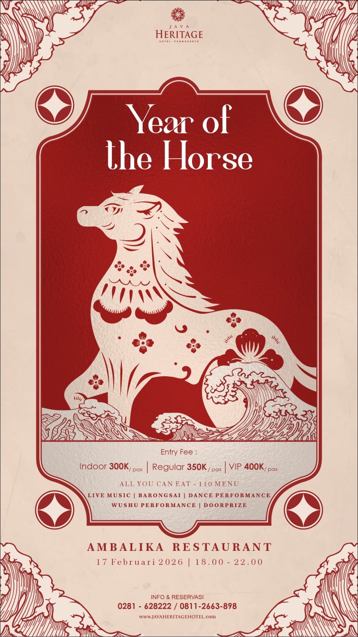Rayakan Imlek “Year of The Horse” 2026 bersama Java Heritage Hotel