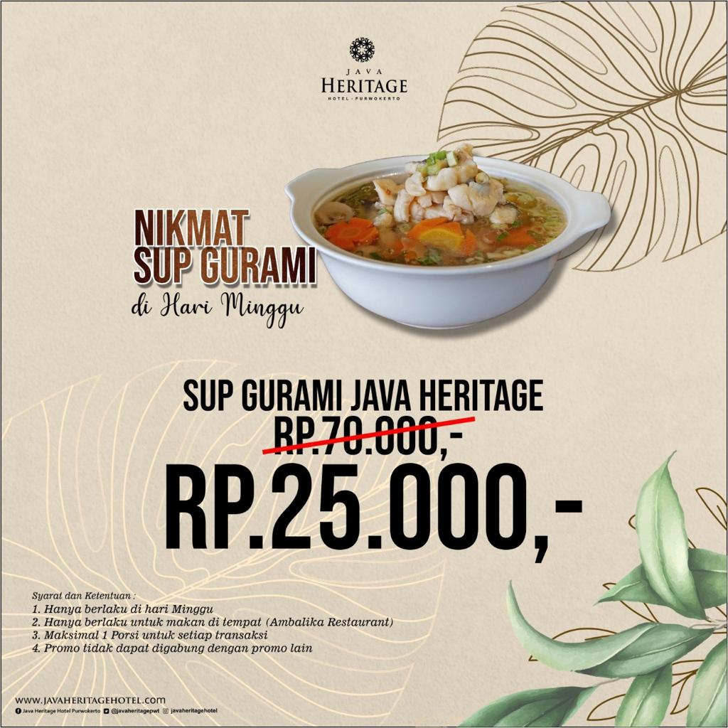 Nikmatnya Promo Sup Gurami Java Heritage Temani Santap di Hari Minggu