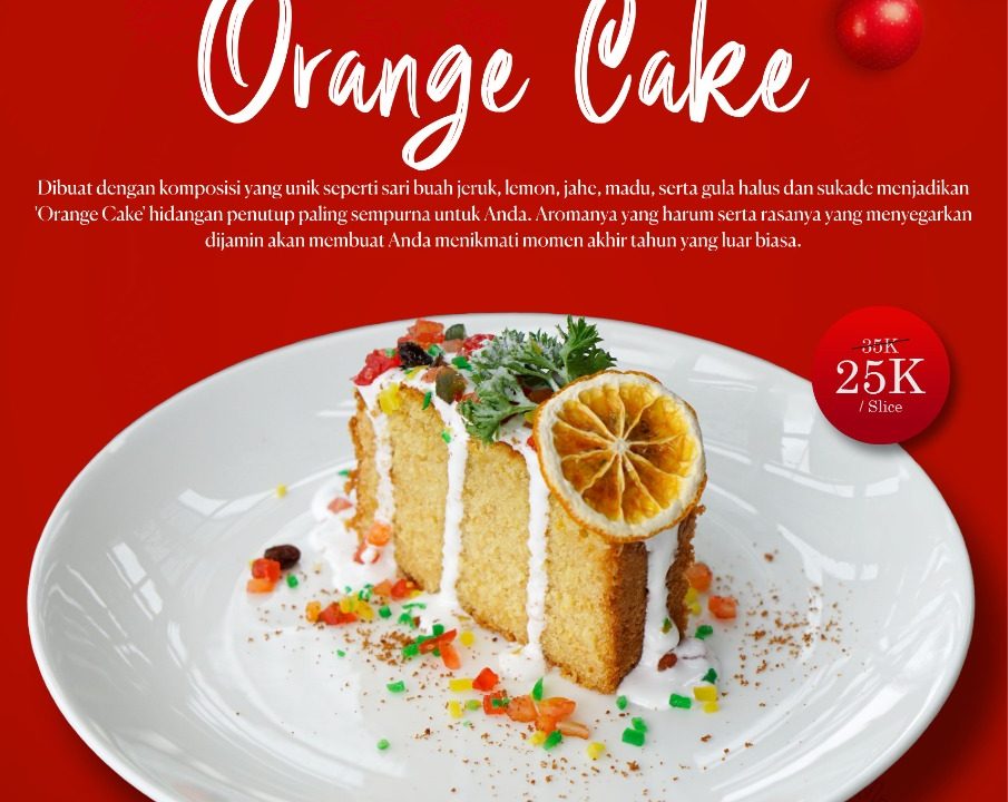 Rayakan Momen Ceria Akhir Tahun dengan Orange Cake ala Java Heritage Hotel