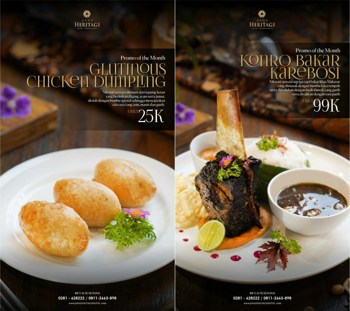 Meriahkan Momen Ceria Akhir Tahun dengan Hangatnya Konro Bakar Karebosi dan Nikmatnya Glutinous Chicken Dumpling ala Java Heritage Hotel