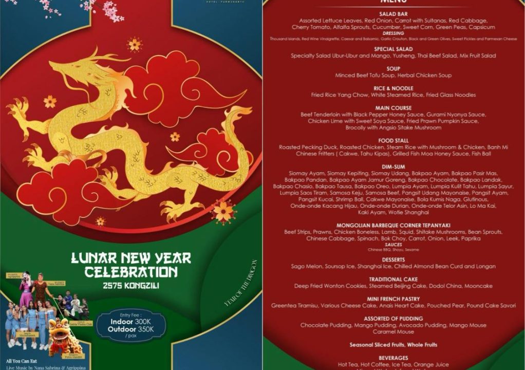 Kemeriahan Perayaan “Lunar New Year Celebration 2575 Kongzili” Tahun Naga 2024 Java Heritage Hotel