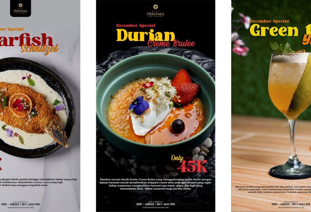 RAYAKAN AKHIR TAHUN DENGAN MENU BARU BULAN DESEMBER DI JAVA HERITAGE