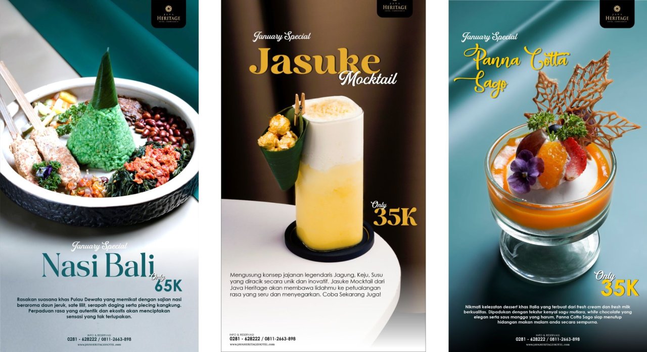 Awali Tahun Baru dengan Lezat! Promo Makanan Spesial Januari di Java Heritage Hotel Purwokerto